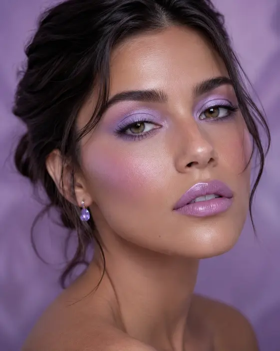 Monochromatic Lavender Makeup
