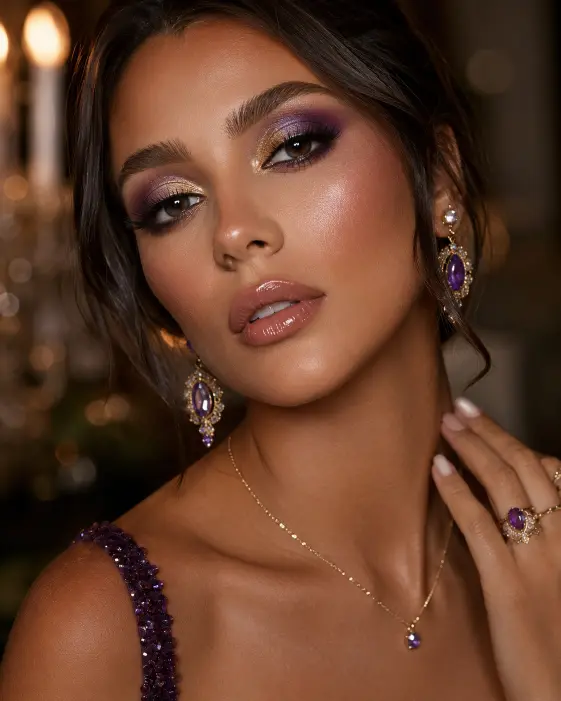 Purple and Gold Glam