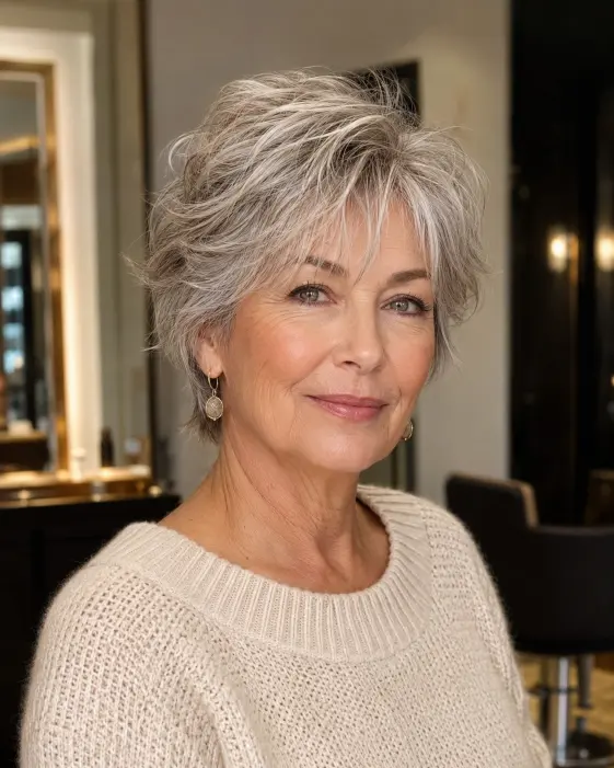 Soft Layered Shag Pixie