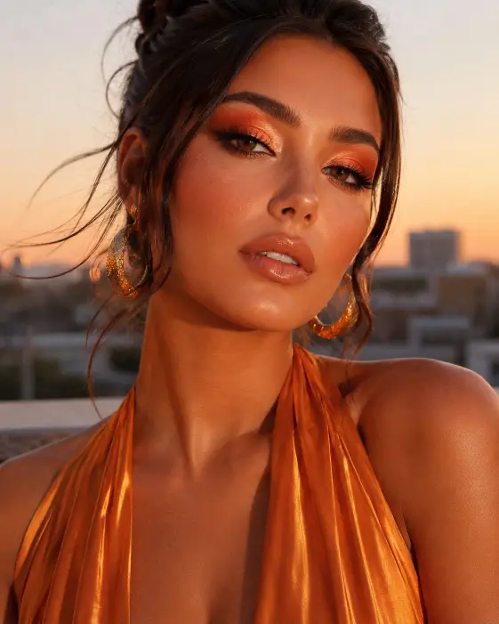 Sunset Orange Glam