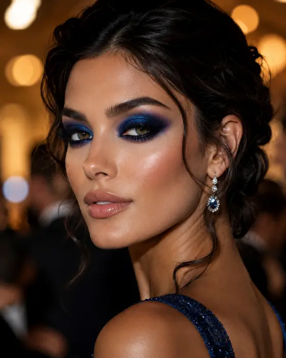 Vibrant Blue Smokey Eye