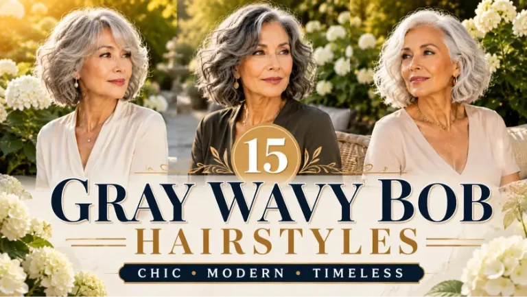 Gray Wavy Bob Hairstyles That Make Women Over 50 Look Younger