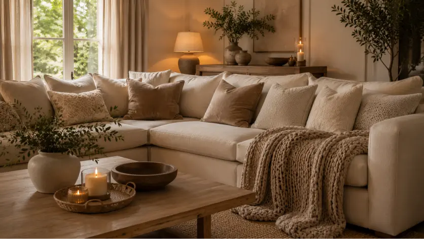 Layer Throw Blankets and Cushions
