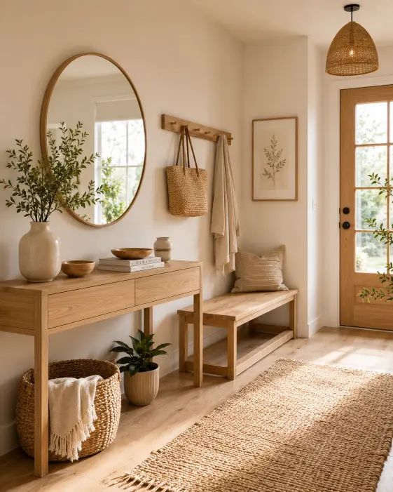 Neutral Scandinavian Entryway