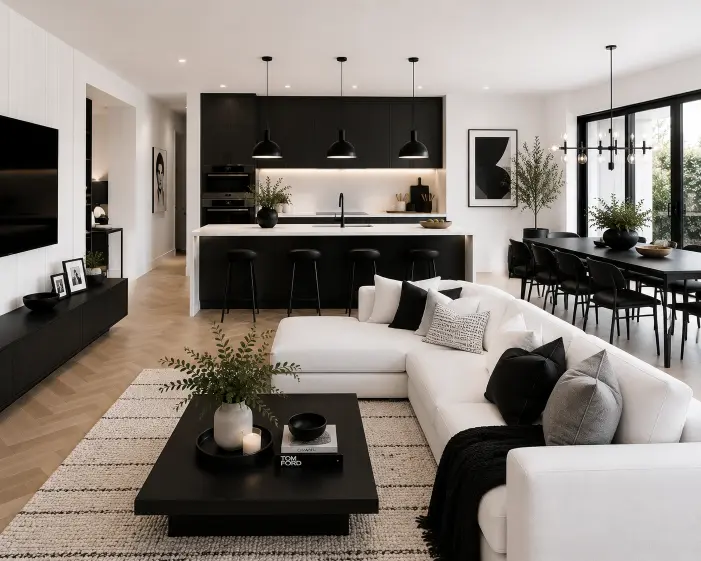 Try a Black-and-White Interior