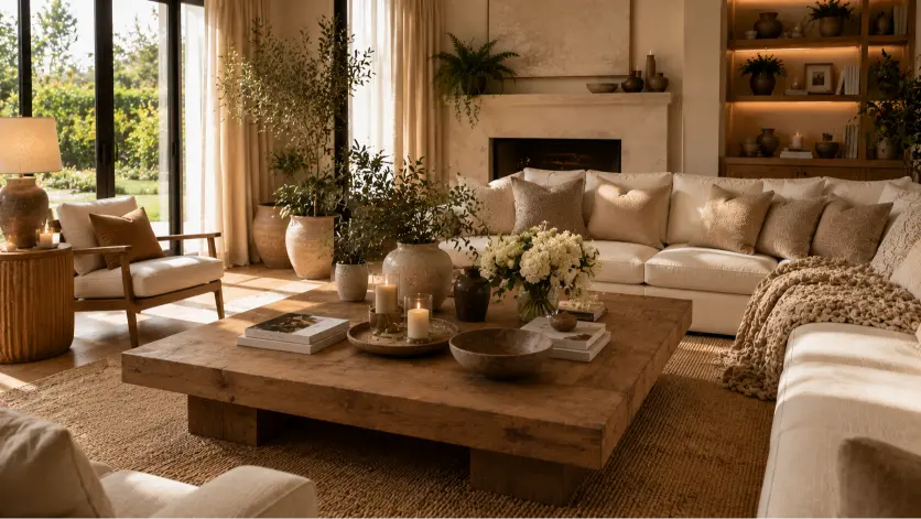 Use a Large Statement Coffee Table