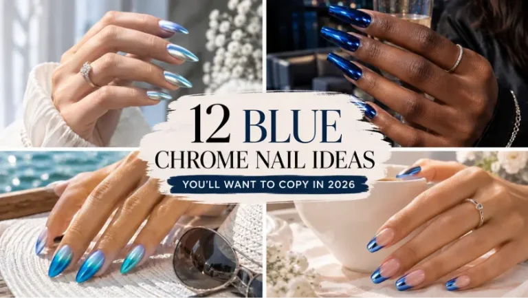 12 Blue Chrome Nail Ideas You'll Want to Copy