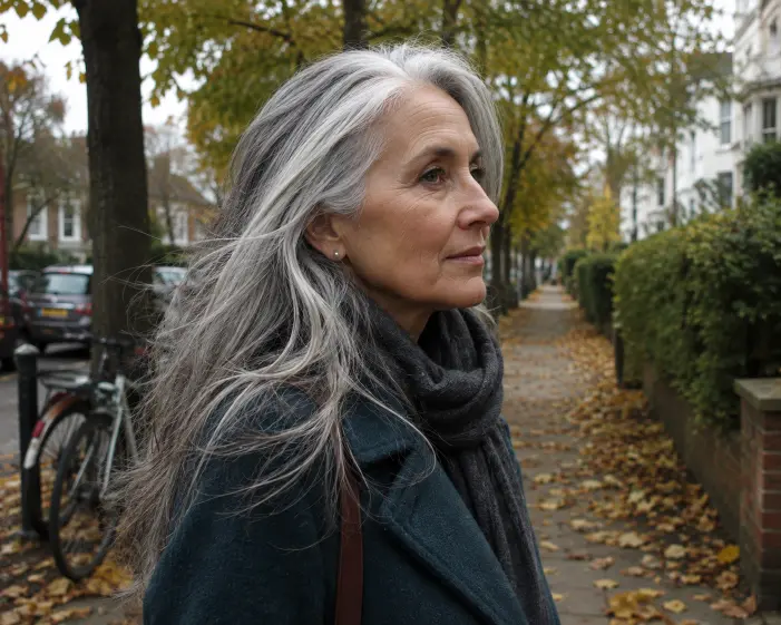 Natural Silver Waves with a Deep Side Part