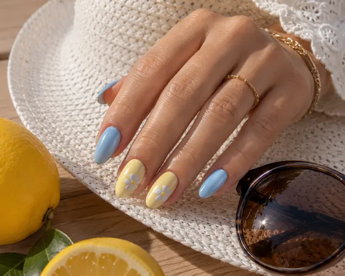 Sky Blue & Butter Yellow