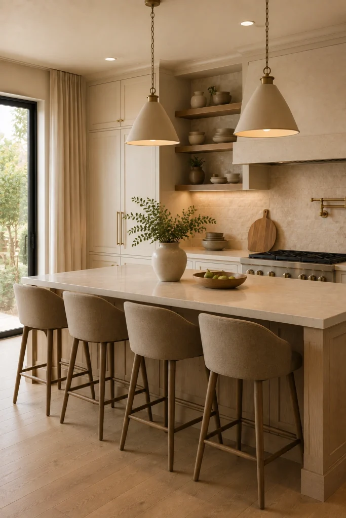 A Statement Wood Kitchen Island