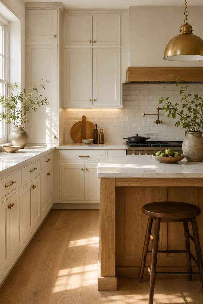 Cozy Warm Modern Kitchen for Evening Entertaining