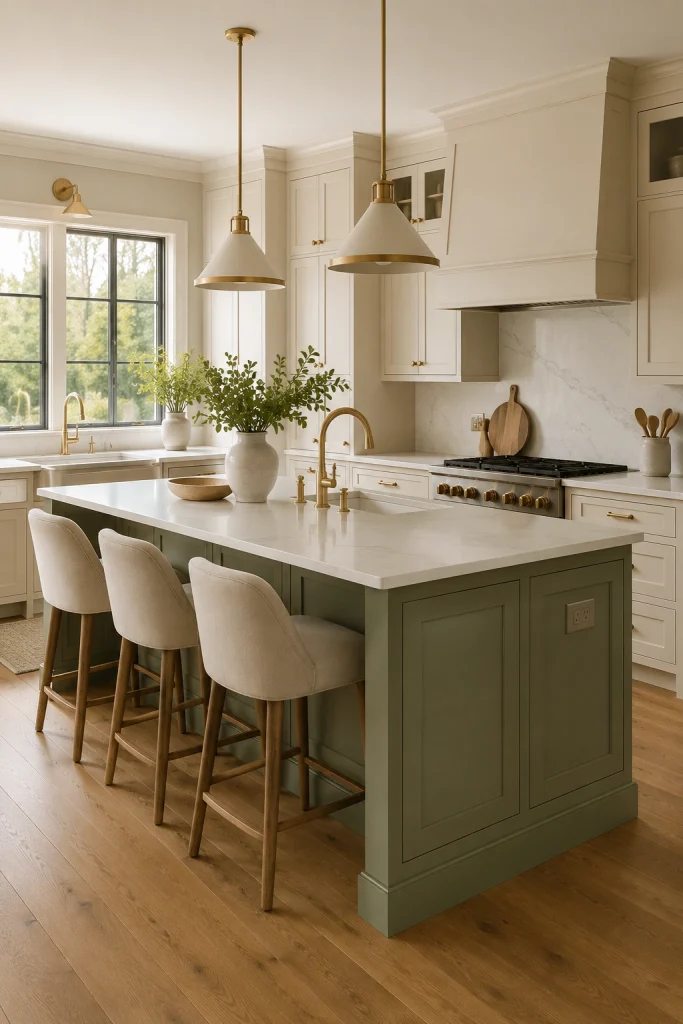 Kitchen Island With a Cooktop