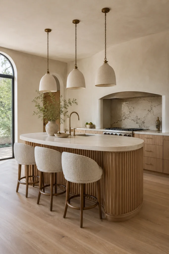 Narrow Kitchen Island for a Smaller Layout