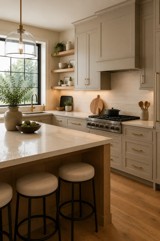 Warm Modern Small Kitchen
