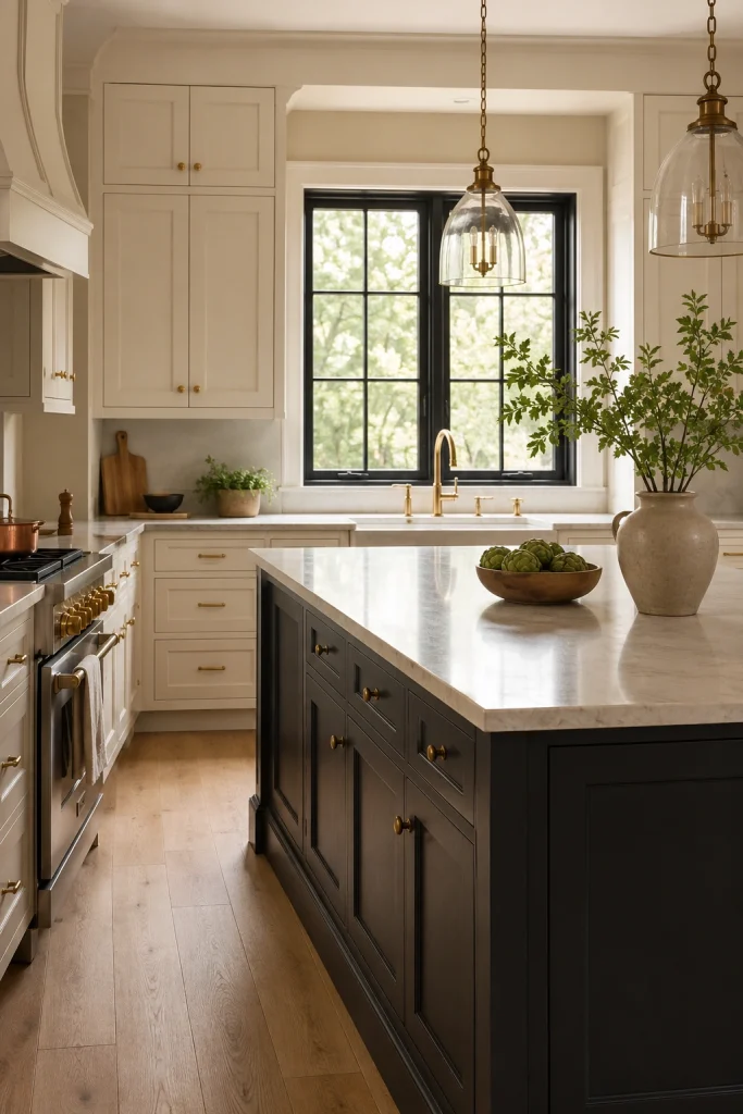 Waterfall Countertop Kitchen Island