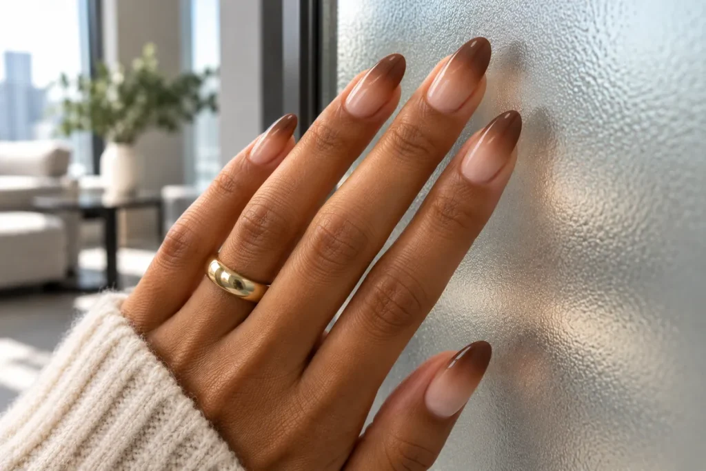 Iced Coffee Ombré Nails