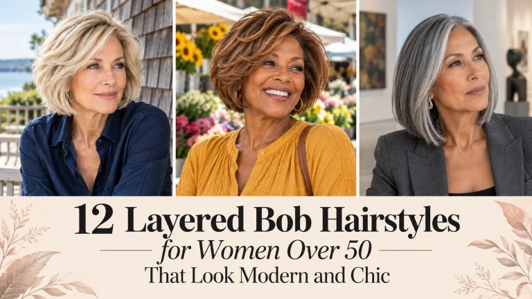 12 Layered Bob Hairstyles for Women Over 50 That Look Modern and Chic